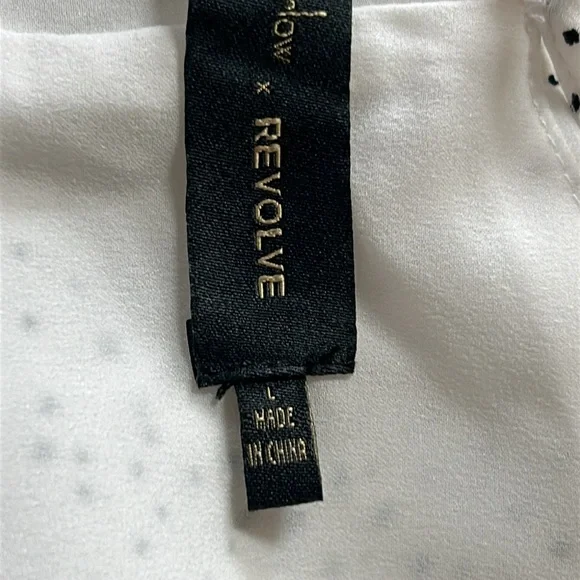 House of Harlow 1960 X Revolve Rosalin White and Black Polka Dot Halter Dress L - Picture 7 of 9